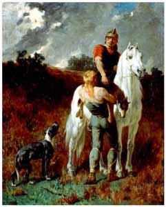 Evariste Vital Luminais Gaulois revenant de la chasse France oil painting art